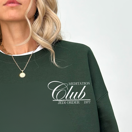 'MEDITATION CLUB CREST' - SWEATSHIRT
