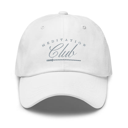 'MEDITATION CLUB HAT' - WHITE